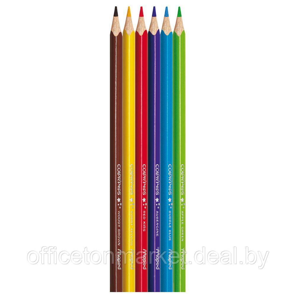 Цветные карандаши Maped "Color Peps", 6 цветов - фото 3 - id-p226755166