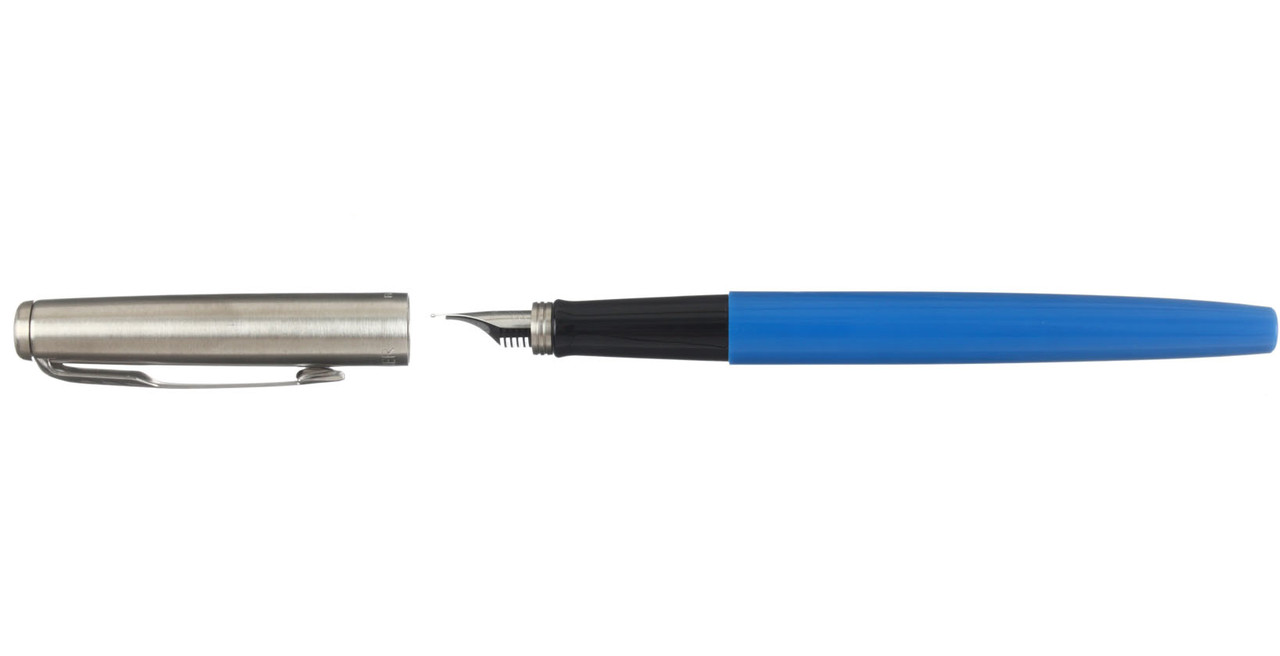 Ручка подарочная перьевая Parker Jotter Originals Blue CT корпус серебристо-синий, синяя - фото 1 - id-p226764112