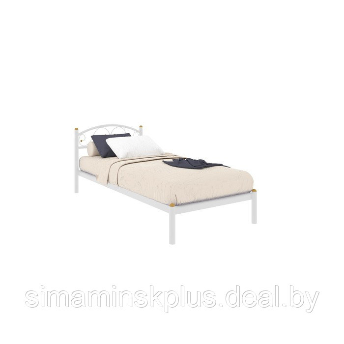 Кровать «Вероника Мини», 800×2000 мм, металл, цвет белый - фото 1 - id-p226764419