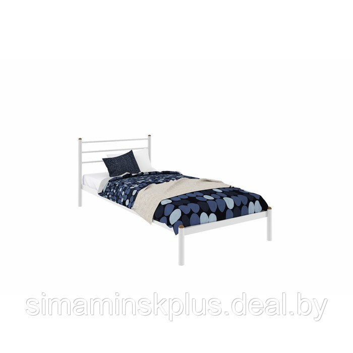 Кровать «Милана Мини», 800×2000 мм, металл, цвет белый - фото 1 - id-p226764427