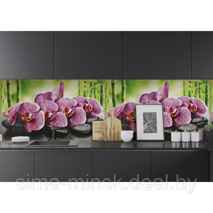 Кухонный фартук "Орхидея ванда", 1000x600x0,5 - фото 2 - id-p226764863
