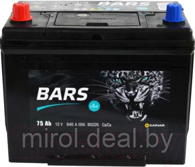 Автомобильный аккумулятор BARS Asia 6СТ-75 Рус L+ - фото 2 - id-p226765549