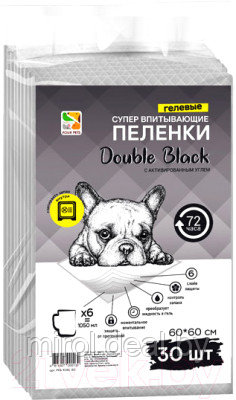 Одноразовая пеленка для животных Four Pets Double Black PFA103C-30 - фото 1 - id-p226767063