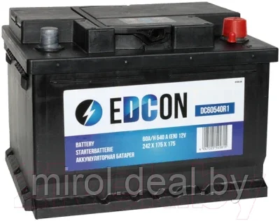 Автомобильный аккумулятор Edcon DC60540R1 - фото 1 - id-p226767270