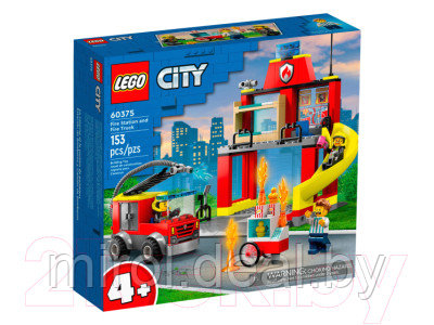 Конструктор Lego City Пожарная часть и пожарная машина / 60375 - фото 1 - id-p226768470