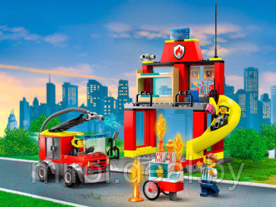 Конструктор Lego City Пожарная часть и пожарная машина / 60375 - фото 9 - id-p226768470