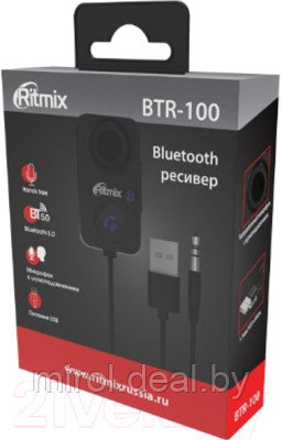 Bluetooth адаптер для автомобиля Ritmix BTR-100 - фото 3 - id-p226768903