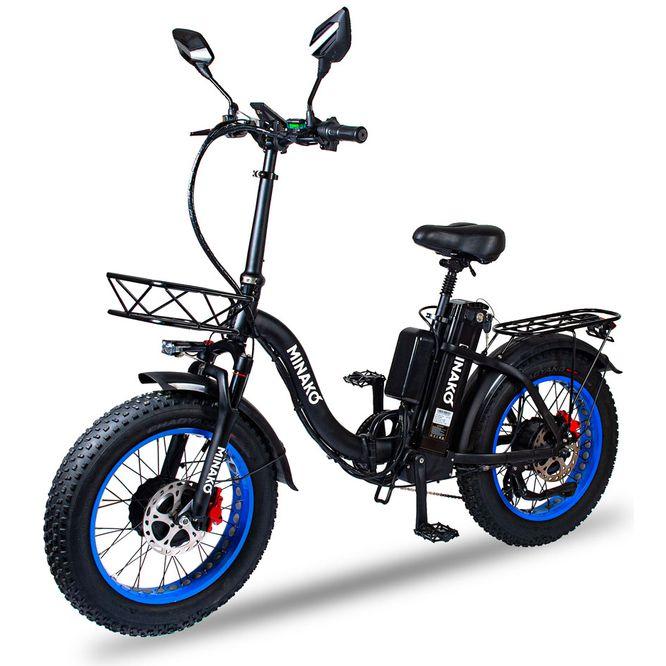 Электровелосипед Minako F11 Dual Синий (полный привод) - фото 1 - id-p226770984