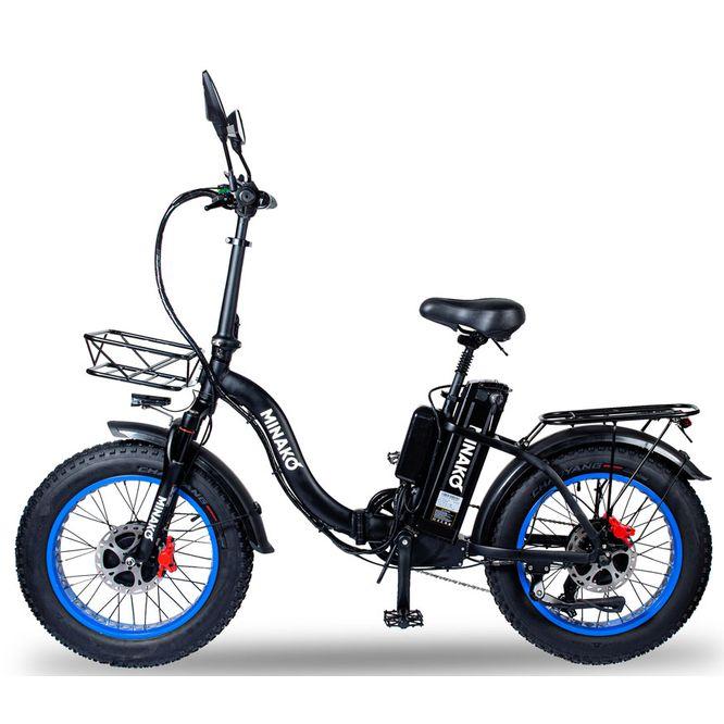 Электровелосипед Minako F11 Dual Синий (полный привод) - фото 2 - id-p226770984