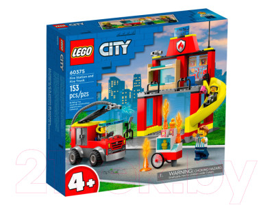 Конструктор Lego City Пожарная часть и пожарная машина / 60375 - фото 1 - id-p226771680
