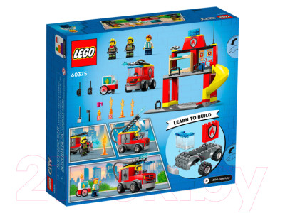 Конструктор Lego City Пожарная часть и пожарная машина / 60375 - фото 2 - id-p226771680