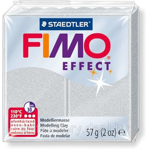 Паста для лепки FIMO Effect металлик, 57гр (8020-81 серебро) - фото 1 - id-p226775316