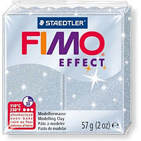 Паста для лепки FIMO Effect с блестками, 57гр (8020-812 серебристый с блестками)