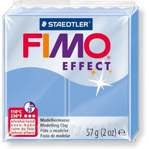 Паста для лепки FIMO Effect цвет камней, 57гр (8020-386 голубой агат) - фото 1 - id-p226775323
