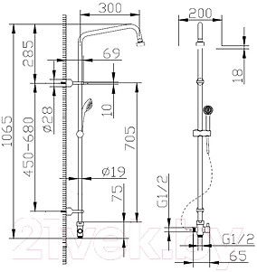 Душевая система Bravat Fit-S D283CP-2A-RUS - фото 6 - id-p226786967