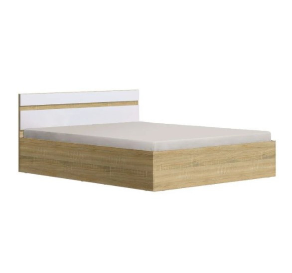 Кровать Ким 1.4 м (Белый глянец/Сонома) МИФ - фото 2 - id-p226789986