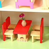 Дом деревянный для кукол, 41×8×50 см, с мебелью, фото 3