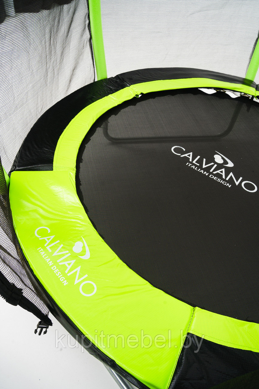 Батут пружинный с защитной сеткой Calviano 140 см - 4,5ft OUTSIDE master green - фото 6 - id-p226790580