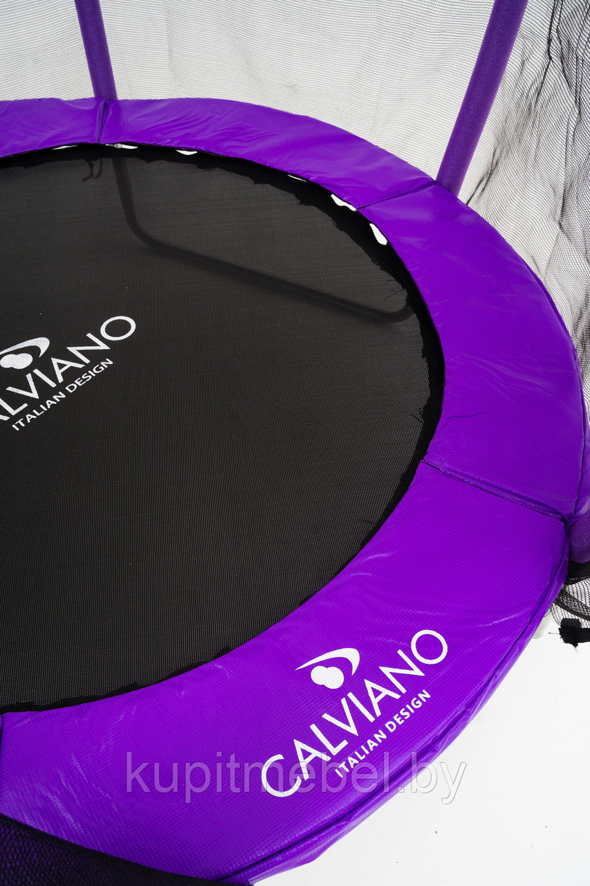 Батут пружинный с защитной сеткой Calviano 140 см - 4,5ft OUTSIDE master purple - фото 6 - id-p226790587