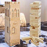 Настольная развивающая игра Башня (Дженга - Вежа) из натурального дерева / 54 бруска. Экопродукт, фото 2