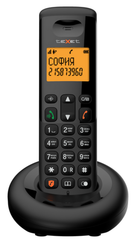 Бесшнуровой телефонный аппарат teXet TX-D4905A черный
