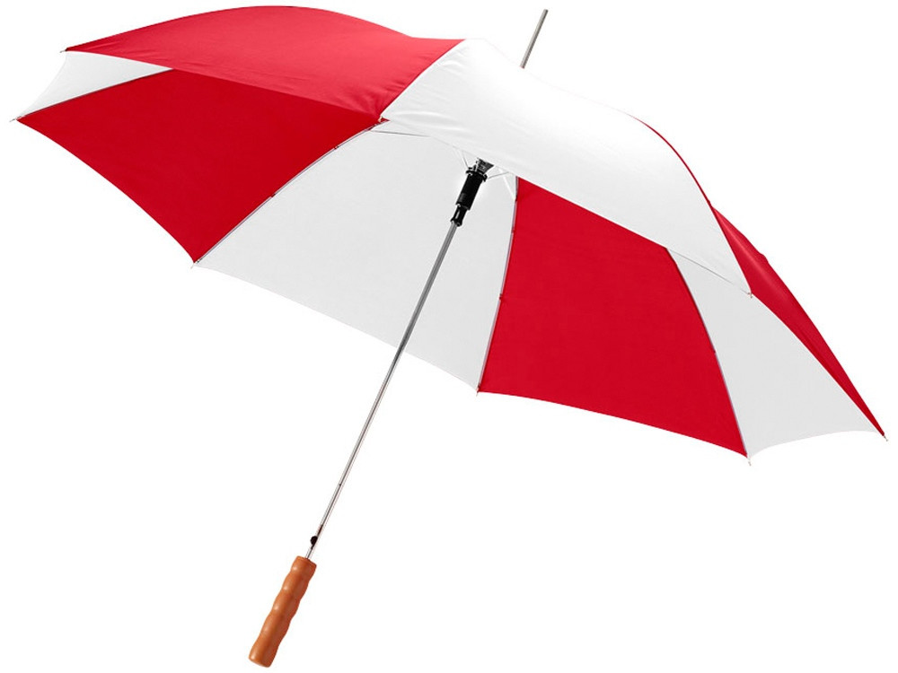 Зонт-трость Lisa полуавтомат 23, красный/белый (Р) - фото 1 - id-p226792222