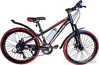 Велосипед Greenland Tommy 24 2024 (черный/красный)