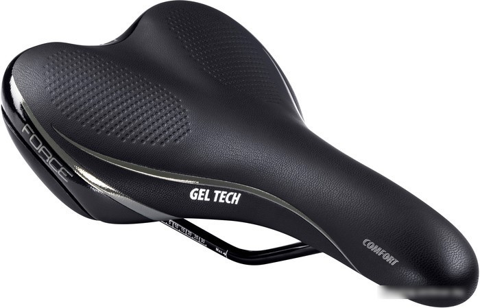 Седло Force Comfort Gel Tech 20105 (черный) - фото 1 - id-p226792190