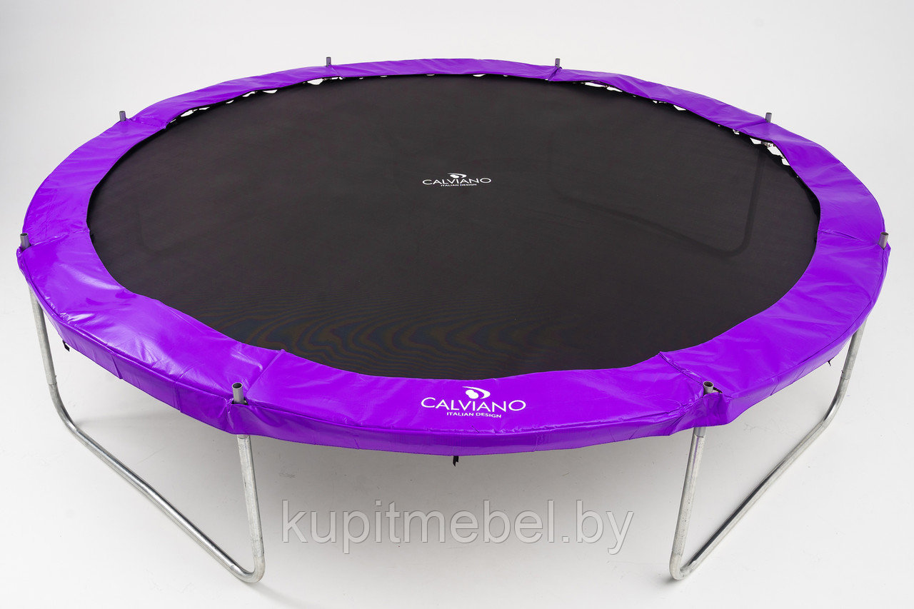 Батут пружинный с защитной сеткой Calviano 374 см - 12ft INSIDE master purple - фото 3 - id-p226792300