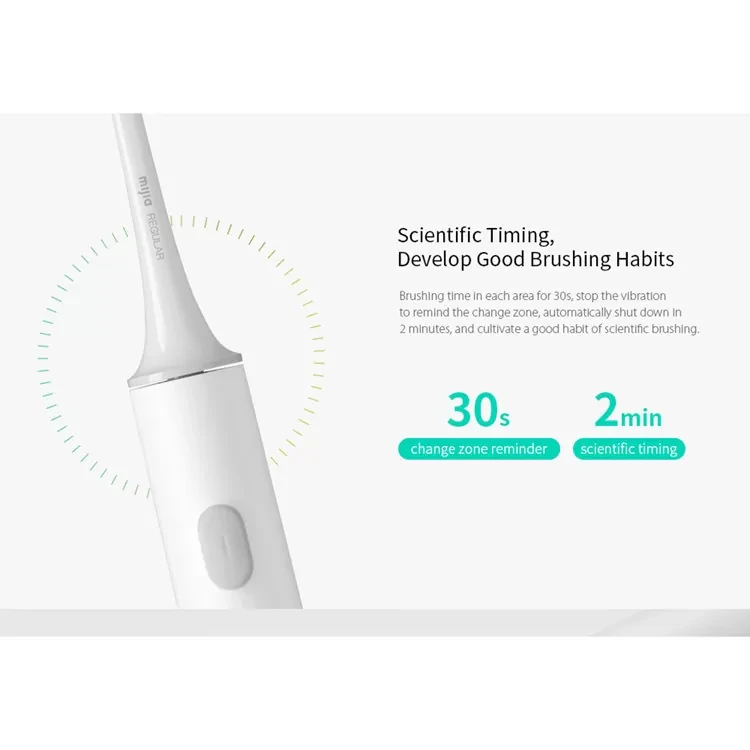 Звуковая зубная щетка Xiaomi Mijia T300 Белая - фото 6 - id-p226738612