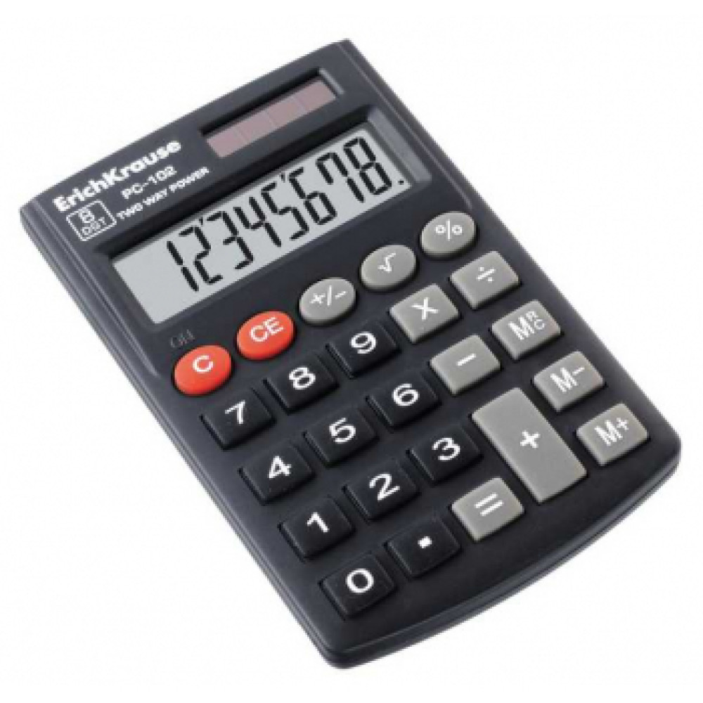 Калькулятор "Erich Krause PC-102"карм.,8 разр.арт.ЕК40102 - фото 1 - id-p226205603