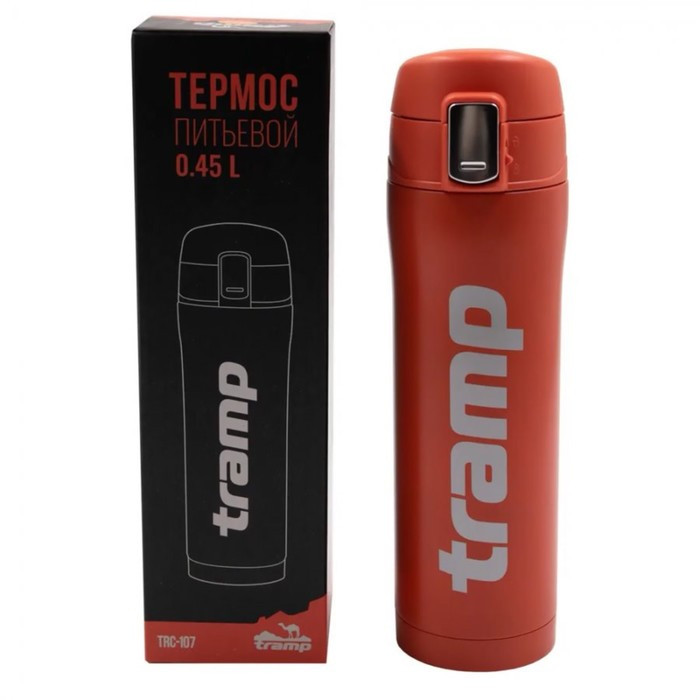 Термос Tramp TRC-107, питьевой 0,45л, оранжевый - фото 6 - id-p226795729