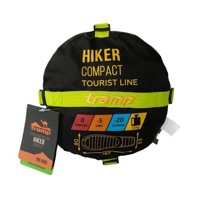 Спальный мешок Tramp TRS-051C, Hiker Compact, левый - фото 9 - id-p226795853
