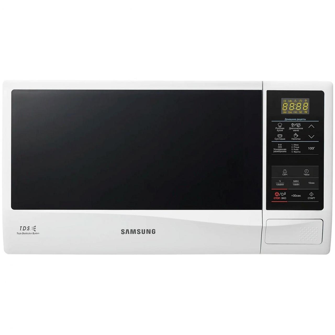 Samsung ME83KRW-2/BW Микроволновая печь? 23л, 800 Вт, белый/черный - фото 1 - id-p226796011