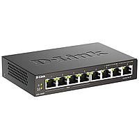 Коммутатор D-Link DGS-1008P/F1A 8G 4PoE+ 80W неуправляемый