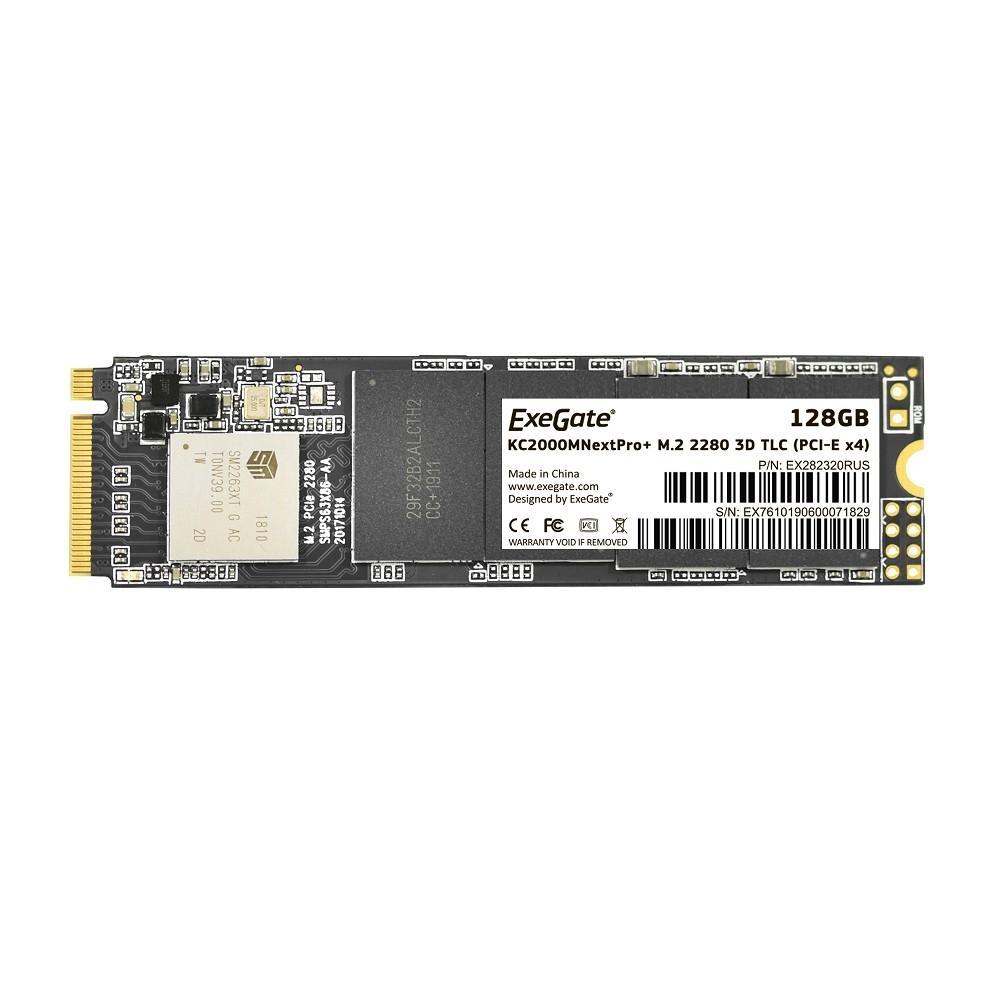 Накопитель SSD M.2 2280 128GB ExeGate NextPro+ KC2000TP128 (PCIe Gen3x4, NVMe, 22x80mm, 3D TLC) EX282320RUS - фото 1 - id-p226796103