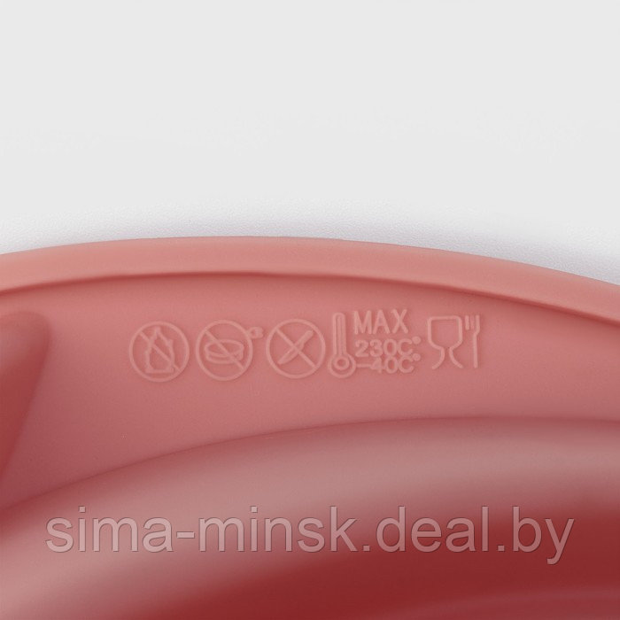Форма для выпечки Доляна «Немецкий кекс. Вихрь», силикон, d=24,5 см, цвет розовый - фото 6 - id-p226800968