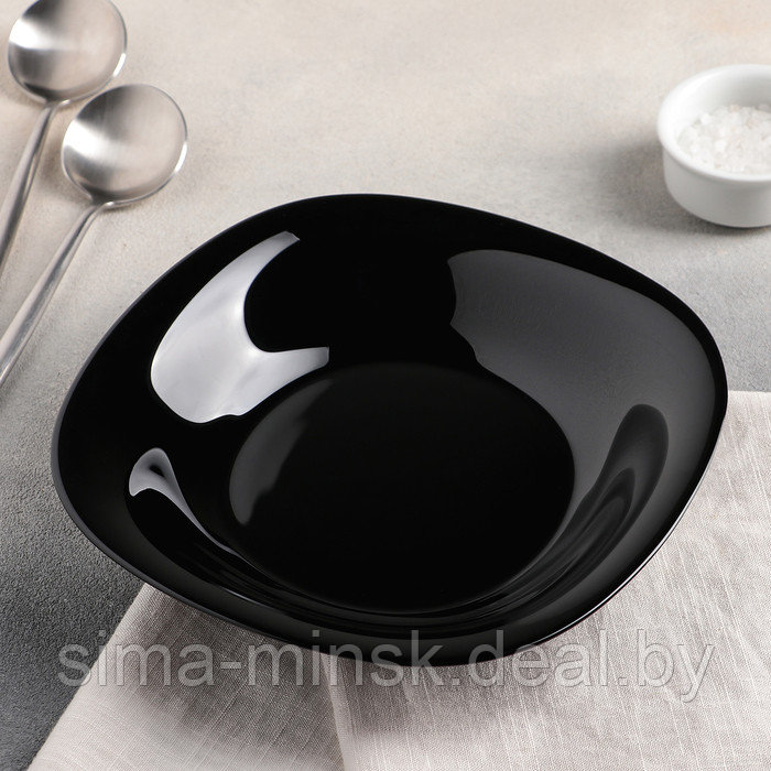 Тарелка глубокая Carine Black, d=23,5 см, цвет чёрный - фото 1 - id-p226801065