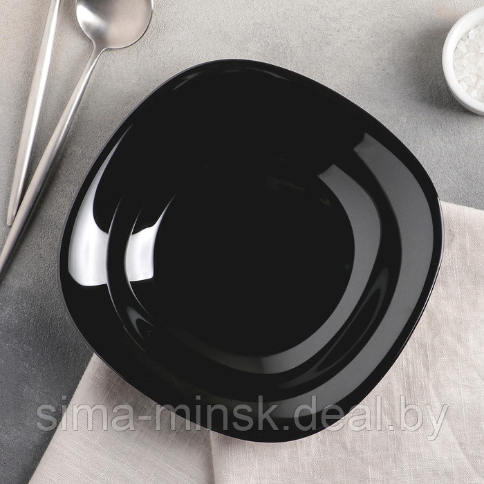 Тарелка глубокая Carine Black, d=23,5 см, цвет чёрный - фото 2 - id-p226801065