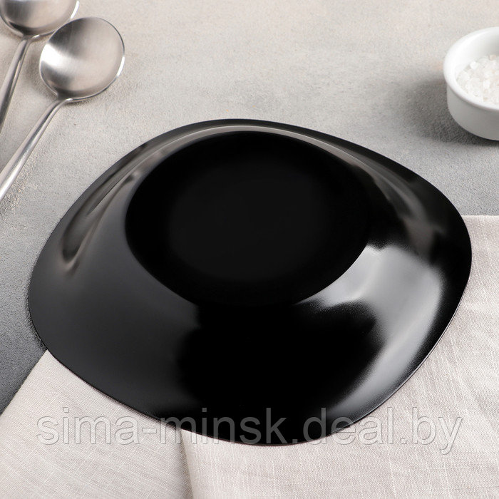 Тарелка глубокая Carine Black, d=23,5 см, цвет чёрный - фото 3 - id-p226801065