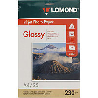 Бумага А4 для стр. принтеров Lomond, 230г/м2 (25л) гл.одн. 0102049