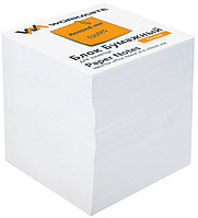 Бумажный блок 9х9х9, офсет, проклеенный, в термопленке, белый, арт 003004800