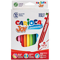 Фломастеры Carioca Joy, 12цв., смываемые, картон, европодвес 40614