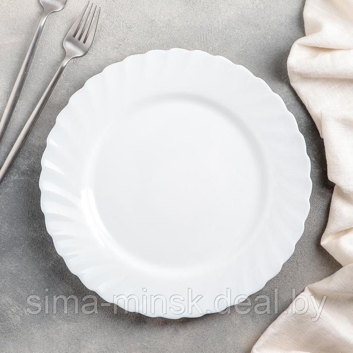 Тарелка обеденная, d=27 см, цвет белый - фото 1 - id-p226802099