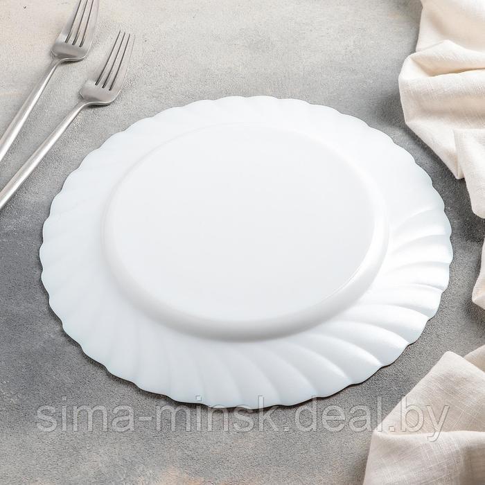 Тарелка обеденная, d=27 см, цвет белый - фото 3 - id-p226802099