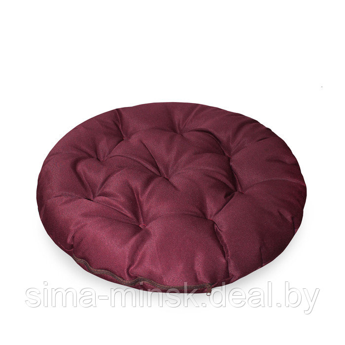 Подушка круглая на кресло непромокаемая D60 см, цвет бордо файберфлекс, грета20%, пэ80% - фото 3 - id-p226802112
