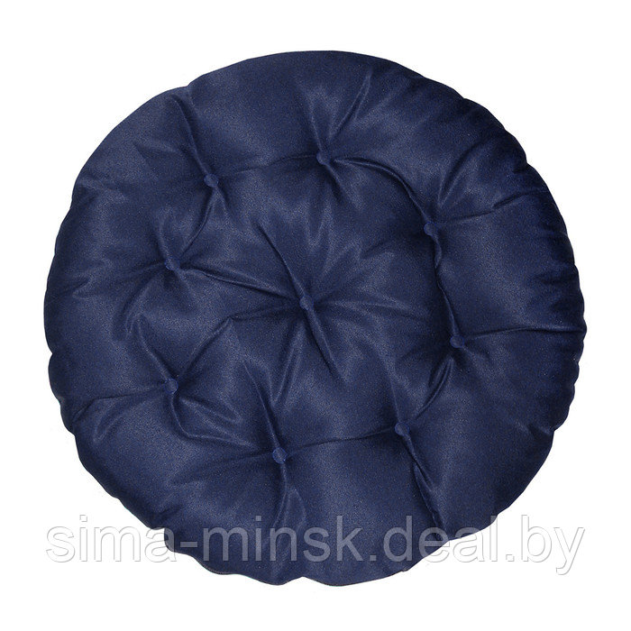 Подушка круглая на кресло непромокаемая D60 см, цвет т-синий файберфлекс, грета20%, пэ80% - фото 3 - id-p226802116