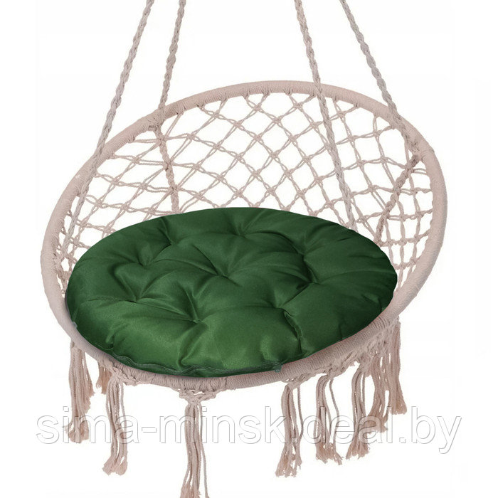 Подушка круглая на кресло непромокаемая D60 см, цвет ярко-зел файберфлекс, грета20%, пэ80% - фото 1 - id-p226802117