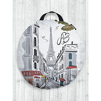 Подушка сидушка «Париж кафе и эйфелевая башня», декоративная, d = 52 см