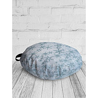 Подушка сидушка «Иней снежинок», декоративная, d = 52 см